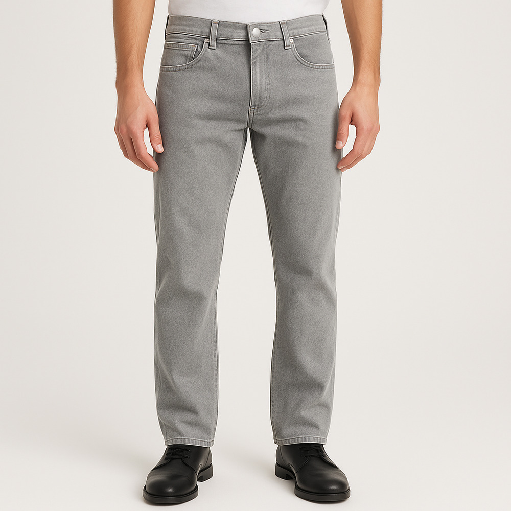 APC Jeans Mens 31‎ Grey Straight Leg Washed 5Pocket Button Fly Casual Denim